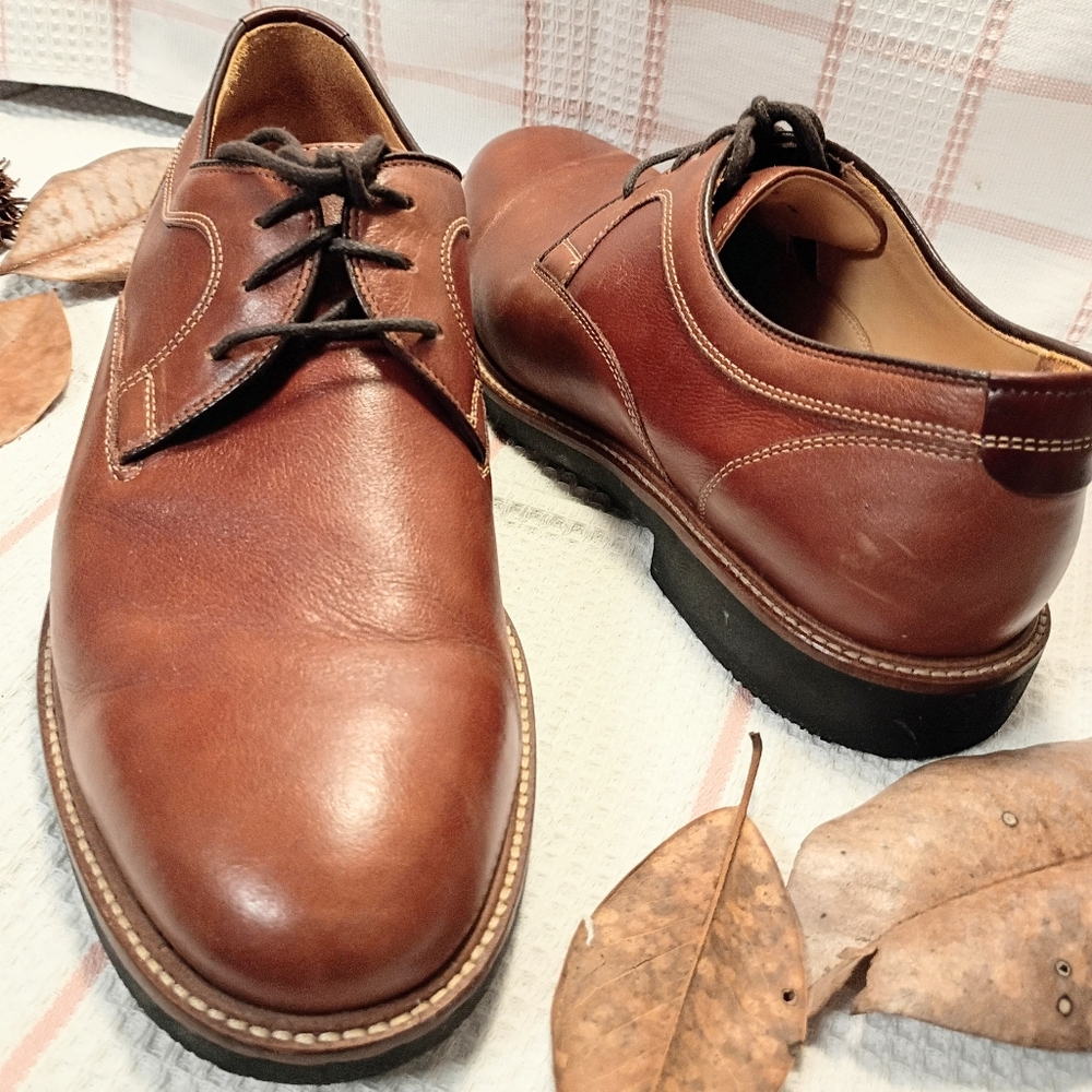 JOHNSTON &MURPHY MENS SZ 11 LACE UP LOAFER BUDINESS CADUAL